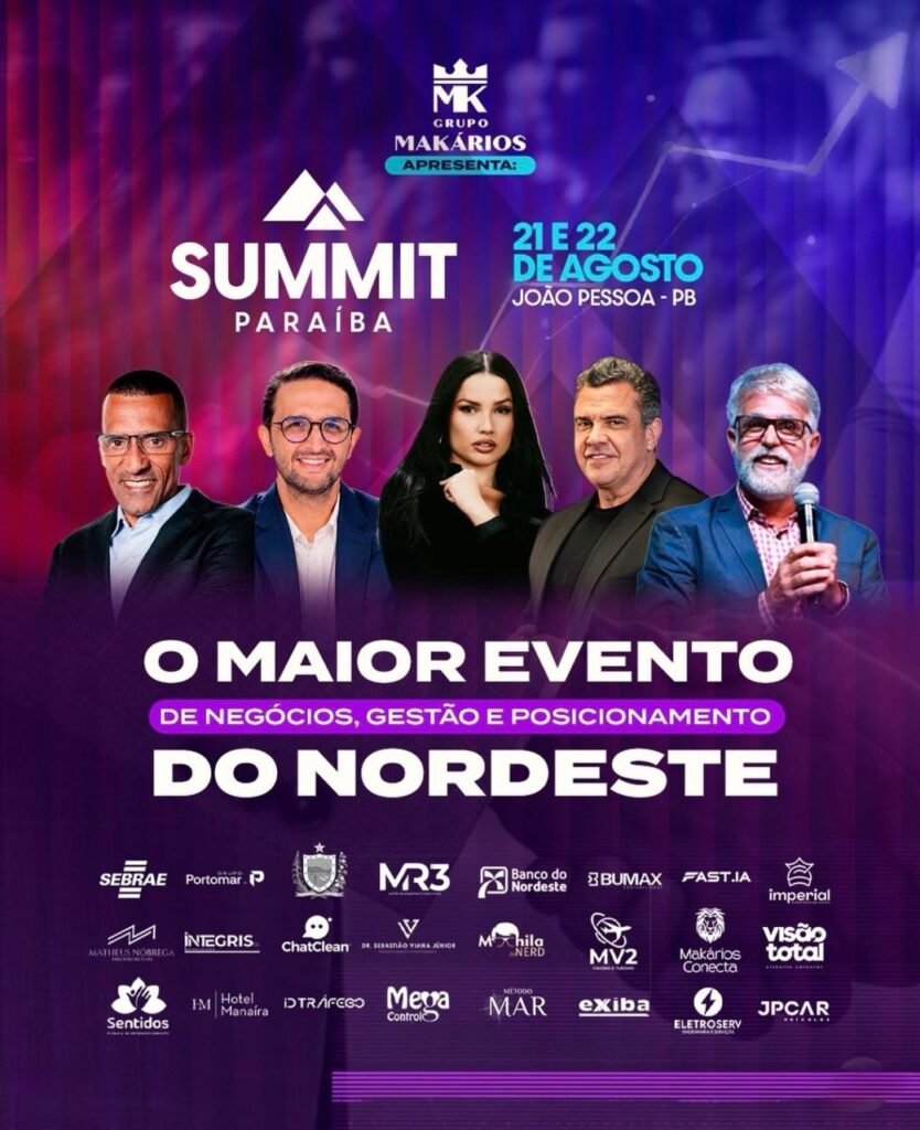 Com Juliette e pastor Cláudio Duarte, Summit Paraíba discute negócios e influência nesta sexta e sábado