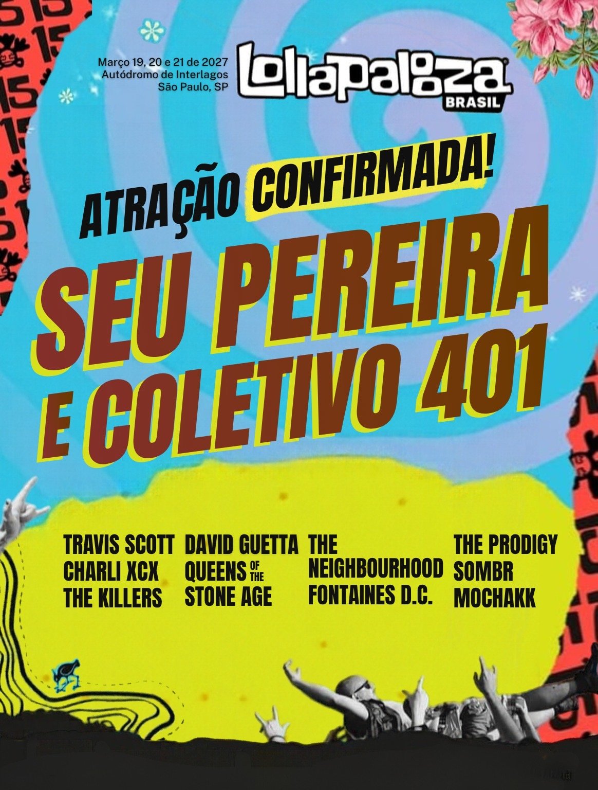 Seu Pereira e Coletivo 401 é confirmado no Lollapalooza 2027